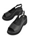 Genuine Leather Black Women's Leather Sandals Dp08-64003 - 5