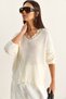 Women's Ecru V Y Aka Lace Detailed Knitwear Sweater Tk261018 60286166 - 5