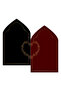 Heart-Shaped Non-Slip Digital Carpet Prayer Mat Double Prayer Mat Dowry Prayer Mat Burgundy Black Prayer Mat - 2