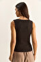 Women's Coffee Bead Accessory V-Neck Stretchy Blouse Öb261023 60286170 - 6