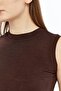 Sleeveless Bicycle Neck Body Suit Brown - 6