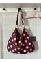 Polka Bag Polka Dot Bag / Polka Dot Shoulder Bag Brown & Pink (28*49)