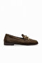 Women's Suede Brown Loafer Orthopedic Sole - 3