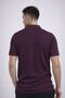 Plum Polo Collar Half Zipper Men's T-Shirt - 2