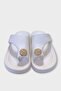Stylish Flip Flops with Buckle Detail, Comfortable Daily Women's Slippers White - 4