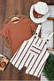 Baby Boy Hat, Snap Fastener on Shoulder, Striped Salopet, Short Sleeves, 3-Piece Set - 2