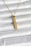 316L Steel Gold Color Ayetel Kürsi Written Bar Necklace Tj-Bko11057 - 2