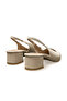 Women's Beige Thick Short Heel Open-Back Heeled Shoes - 8