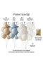 Beige Blue White Gold Confetti Balloon Set 20-Piece Transparent Balloon Party Decoration - 3