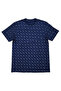 Men's 100% Cotton Printed T-Shirt – Navy Blue Geometric Pattern, 180 GSM Premium Fabric - 4