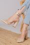Helen Heeled Cream Satin Detailed Heeled Shoes