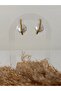 Pearl Detailed Hoop Steel Earrings - 3