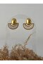 Detailed Gold Steel Earrings - 4