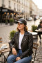 Karnas Black Leather Sports Hat – Standard Size & Style Compatible with Daily Outfits