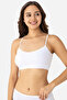 Women's Cotton in Stretch Fabric Strapless Tank Top Bustier with Removable Pads White 3-Pack - 2