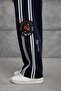 Men's Sweatpants Striped Label Detail Six Navy Blue Oversize Baggy Loose Fit - 2