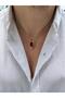 Sarnion Red Baguette Stone Gold Color Steel Men's Necklace – Twisted Chain - 3
