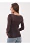 Women's Stone Embellished Long Sleeve Flexible Transparent Fabric Blouse Model - 7