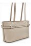 Beige Color Shiny Looking Belt Detailed Bucket Model Women's Shoulder Bag - 4