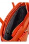 Orange Shiny Looking Belt Detailed Bucket Model Women's Shoulder Bag - 8