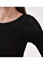 Women's Stone Embellished Long Sleeve Flexible Transparent Fabric Blouse Model - 6