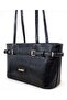 Black Shiny Look Belt Detailed Bucket Model Women's Shoulder Bag - 5