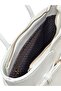 White Shiny Looking Belt Detailed Bucket Model Women's Shoulder Bag - 7