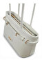 White Shiny Looking Belt Detailed Bucket Model Women's Shoulder Bag - 6