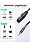 كابل صوت للميكروفون XLR مقاس 3.5 ملم مضفر بطول 1 متر - 2