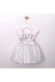 Carousel Fisto Sleeves, Bow on the Back, Cut Out Detail Girls' Dress - 2