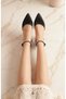 Pointed Toe Stoned Satin Fabric Heeled Evening Dress Women's Shoes 7cm Heel - 3