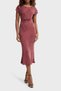 Belted Crew Neck Midi Dress W6Gk50W1950 Dress W6Gk50 W1950 G594 - 4
