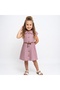 Girls' Dress with Belt, 1 Quality Fabric - 3