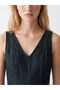Nevavm V-Neck A-Line Jean Dress with a Difference - 3