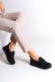 Violet Elastic Orthopedic Sole Skin Detailed Classic Women's Ballerina Mother Shoes Cst - Black - 2