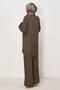 Satin Jacquard Tunic with Neck Tie 46512 - 4