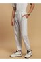 Men White Plain Cotton Joggers with Drawstring - 3