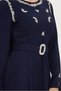 Belted Stone-Detail Dress 46330 - 3