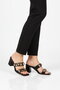 Black Women's Heeled Slippers