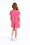 Pink Ballerina Patterned T-Shirt and Shorts Set for Girls, 2-Piece Set 23878 - 4