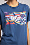 O-Neck Printed Indigo Women's T-Shirt 262 Lcf 242013 Zebrars Indigo - 4