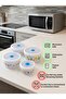 4 Pack Round Food Containers with Lids Leak-proof Plastic Meal Prep Bento Lunch Box - 2