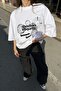 Women's 100% Cotton Oversize T-Shirt with Printed Stylish Design - 2