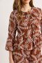 Women's Brown Lace Detailed Scallop Blouse Blz-19003316 - 5