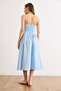 Women's Blue Gipeli Backed Midi Woven Dress Elb-19002635 - 6