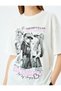 Crew Neck Short Sleeve Printed Oversize Anime T-Shirt - 5