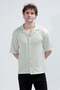 Men's Apaş Collar Short Sleeve Buttoned Shirt Green - 26Y 1001 - 5