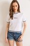 Women's White Cat Embroidered Hair Knitwear Blouse Blz-19003325 - 2