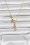 Stylish 316L Steel Gold Color Zircon Stone Y Women Necklace Teachers Mothers Valentine's Day Gift