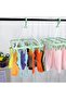 Foldable Laundry Hanger Drying Racks with 32 Clips For small garments Laundry Clothes Green - 3